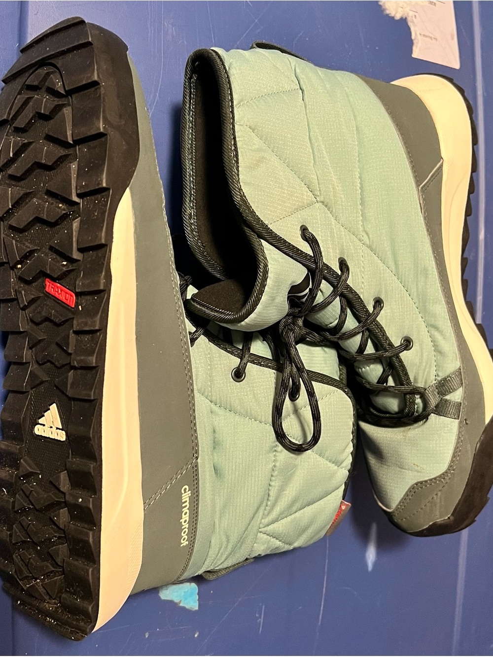 sage green adidas Terrex Choleah Padded Climaproof women's winter boots